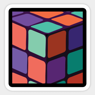 Rubik's cube 80s Sticker